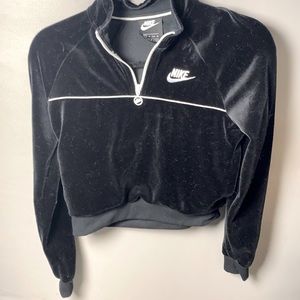 Velour Nike cropped sweatshirt